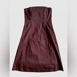 Chic Chocolate Brown Strapless Sheath Dress